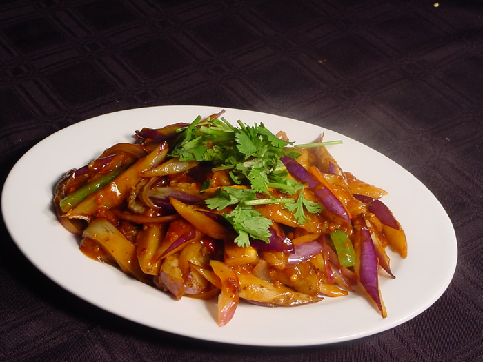 Chinese Recipes: Eggplant in Garlic Sauce